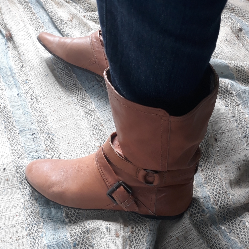 Tan ankle boots